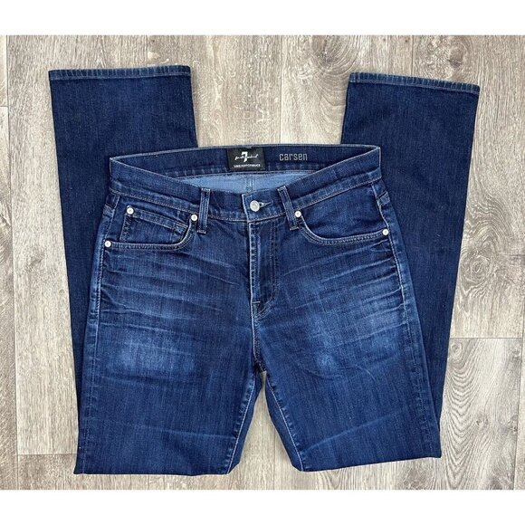 SEVEN 7 FOR ALL MANKIND Men’s Carson Luxe Performance Jeans Dark Wash Size 30 - Picture 12 of 12